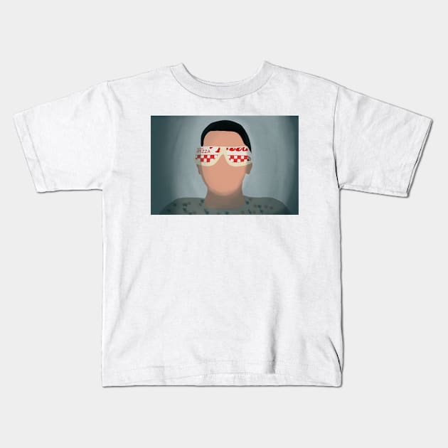 Minimal Elevens pizza blocker glasses - inspired by Stranger things Kids T-Shirt by tziggles